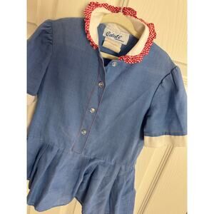 Vintage Celeste Originals Blue Shirt Waist Dress Size 3T